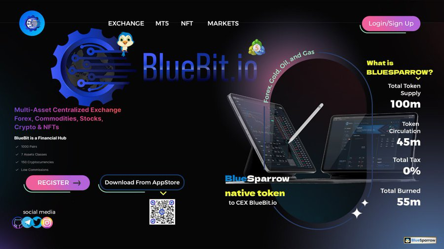 Mesh71719130's tweet photo. #BlueSparrow is the native token to CEX https://t.co/9lvKVbjVwu - not a swap! Exchange.

💰Forex, Gold, Oil, and Gas
💯 100x leverage
0️⃣0% Deposit Fees 
🛢700+ Items to Trade 
🤑1000+ Pairs 
💀NFT Marketplace

Plus ZERO Tax, only 43.5m Supply, and a very LOW MC!!!4 https://t.co/hcOaxvXRsu