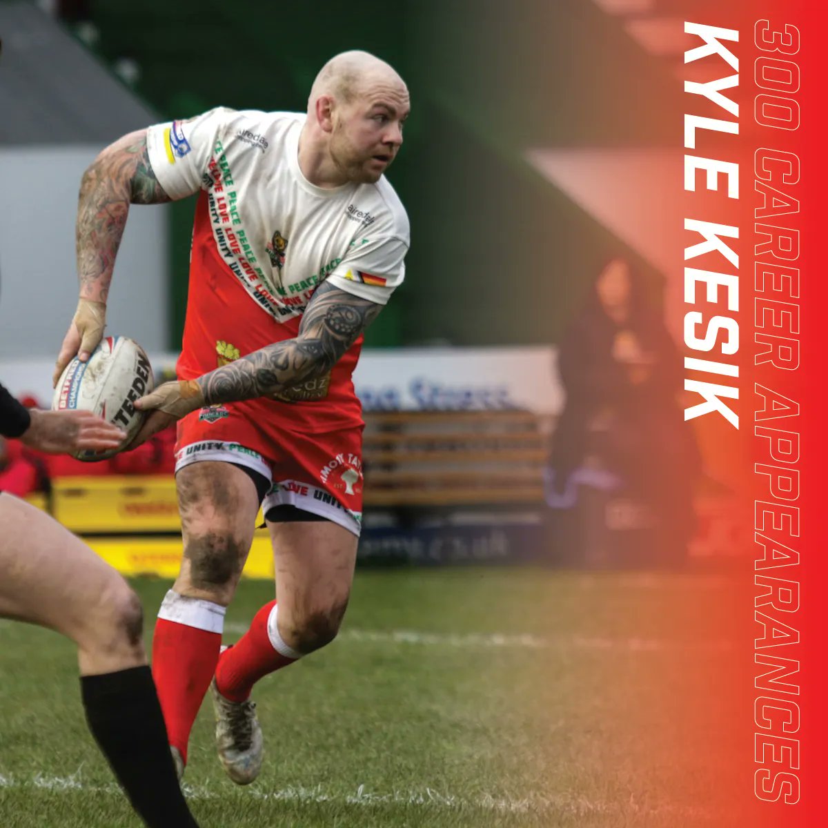 Cougarmania's tweet photo. Ahead of tomorrows game, we want to congratulate Kyle Kesik on what will be his milestone 300th professional appearance in Rugby League.

Kezi has played 46 for Keighley Cougars, 251 for Doncaster, 1 for Sheffield Eagles and 1 for Poland. https://t.co/HQV1rVcAez