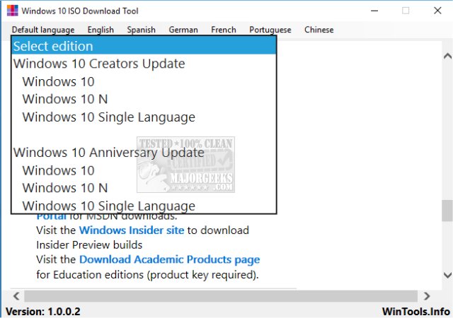 majorgeeks's tweet image. Windows 10 ISO Download Tool is a portable application to quickly find and download the #Windows10 disk image (ISO) you need.
majorgeeks.com/files/details/… #freeware #wintools