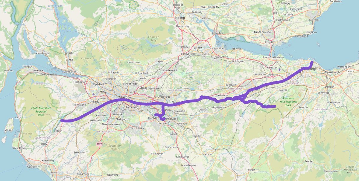 trying to make sense of the bigness of the Elizabeth Line so obviously had to move it north and make some maps (using correct geodesic transformation to account for shifting it northwards, obvs)