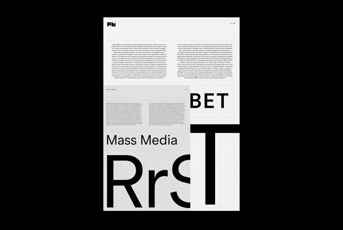 Relaunch and optimisation of our Anthro typeface. Now available to download and trial: studiofew.com/anthro