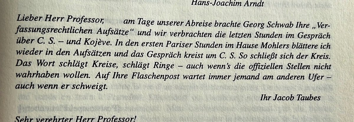 AltWriteWegner's tweet photo. Jacob #Taubes an Carl #Schmitt, 10. Juli 1958. https://t.co/qMzzFhNnvT