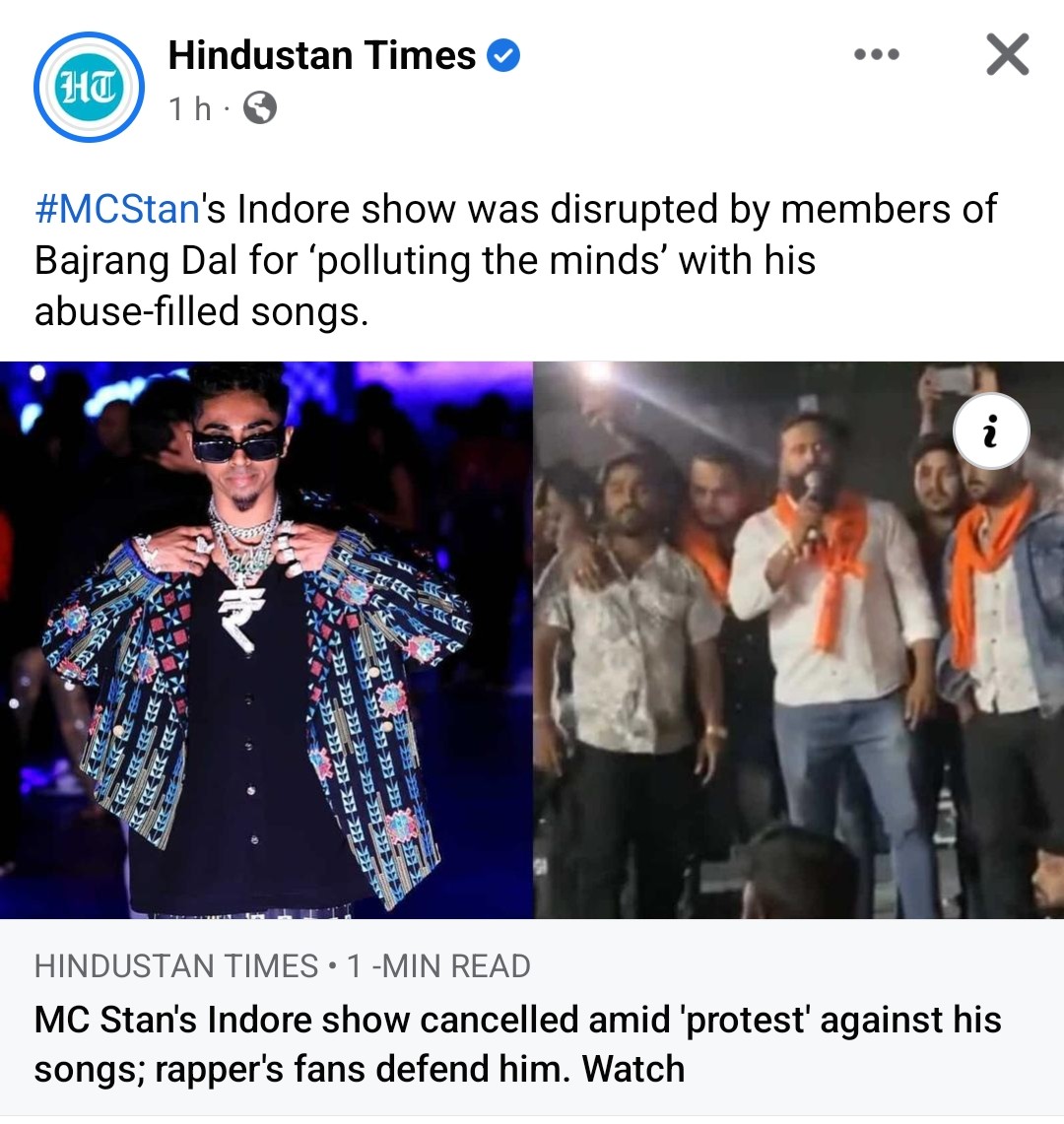 sahil_mparsekar's tweet photo. "Iske gaane mein jahaan jahaan gaali hogi
'Saale' ko vahaan vahaan lappad maarke aayenge"
- Bajrang Dal (missing out the irony)
#MCStan https://t.co/Rb8Y6j03tZ