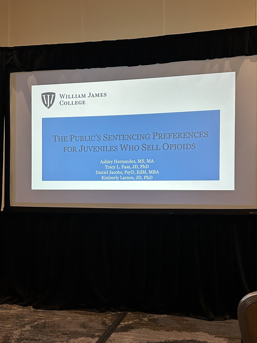 Public says they
Like rehabilitation
For kids who sell drugs

Ashley did a great
Job presenting at crack of
Dawn. Coffee in hand!

Hernandez (<a href="/WilliamJamesEdu/">William James College</a> ) #APLS2023