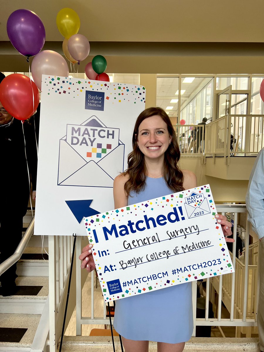 Yesterday was the happiest of days. Can’t wait to join the @BCM_Surgery family!! #Match2023 #gensurgmatch2023