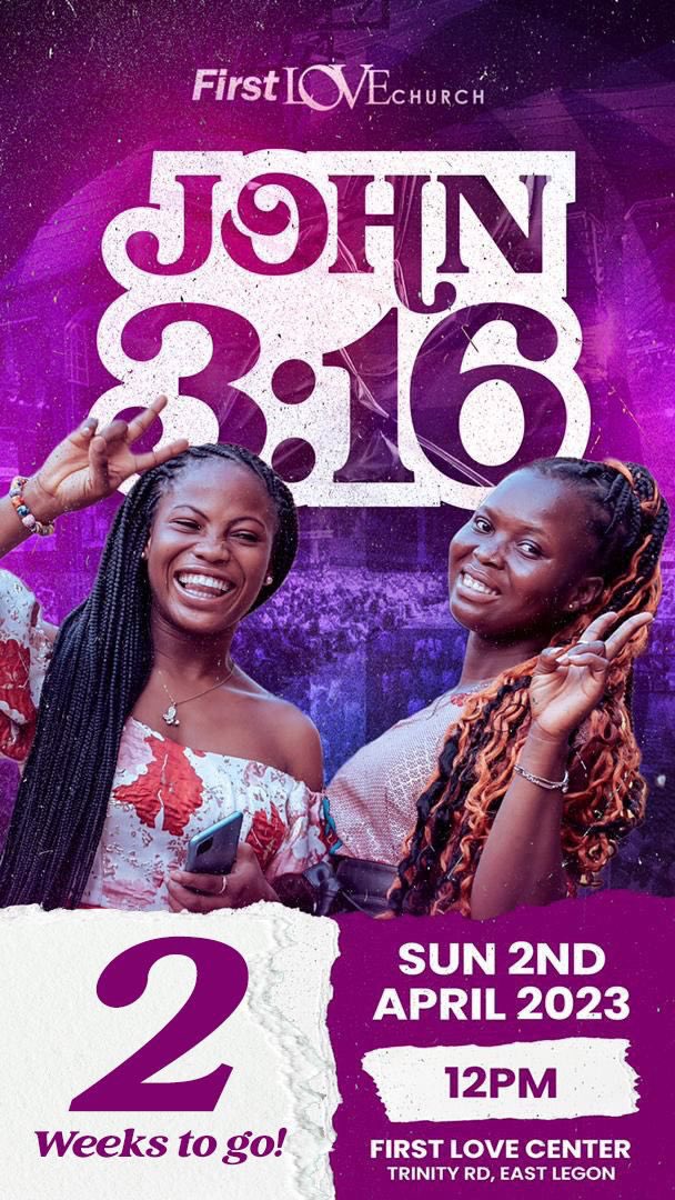RoyalKuuKS's tweet image. We are just two weeks away from our ‘John 3:16’ Sunday! 

Get ready to experience joy in the presence of God, as we hear all about God’s great love for us! 

DM me if you would want to attend
There’s going to be a free bus moving from Odorkor📍

#John316 
#FirstLoveCenter