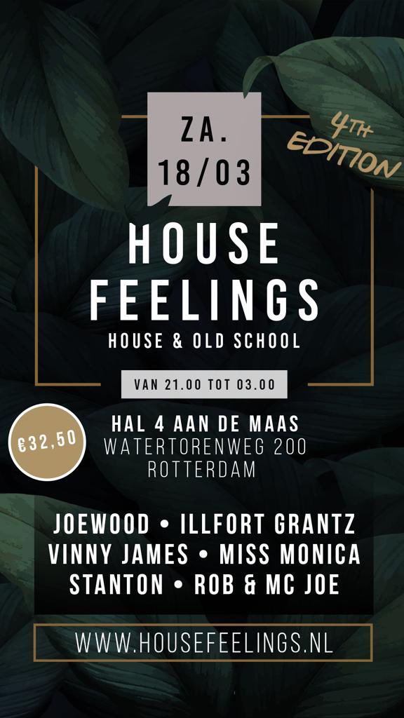 TONIGHT I PLAY AT HOUSE FEELINGS Almost sold out #hal4 #rotterdam #djvinnyjames #vinnyjames #housemusic #techno #dj
