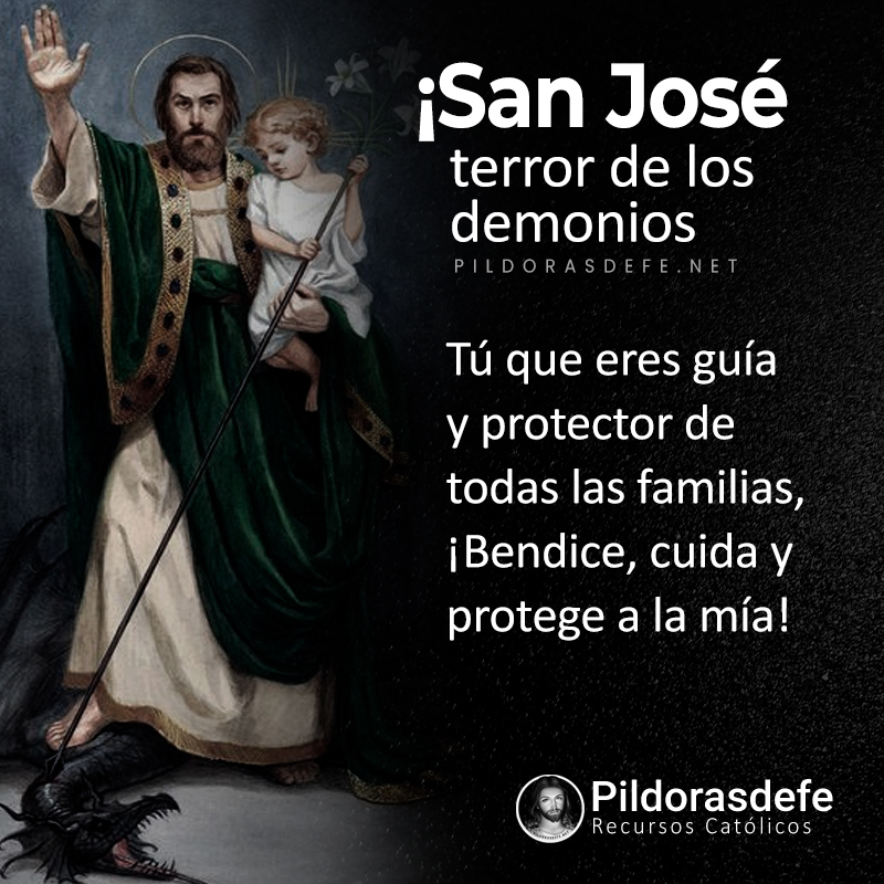 Pildorasdefe's tweet photo. San José, terror de los demonios, permite que podamos comenzar esta nueva semana en la Santa Paz del Señor. Cuídanos, guíanos y protégenos de todo mal. 
Amén. https://t.co/gKlLfgAbxB