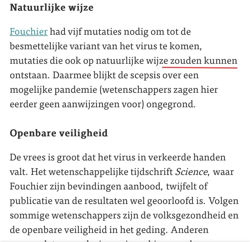 gerard26563's tweet photo. @OuwerkerkRien In dit stuk uit 2011, staat een aanname waar flinke leestekens ⁉️ bij geplaatst mogen worden.
Ze bagatelliseren op bijzondere wijze hun eigen ‘gain-of-function’ wetenschap, door te beweren dat dit ook op natuurlijke wijze tot ontwikkeling zou kunnen komen.
😶
#indekken https://t.co/qaqmtVLQ6r