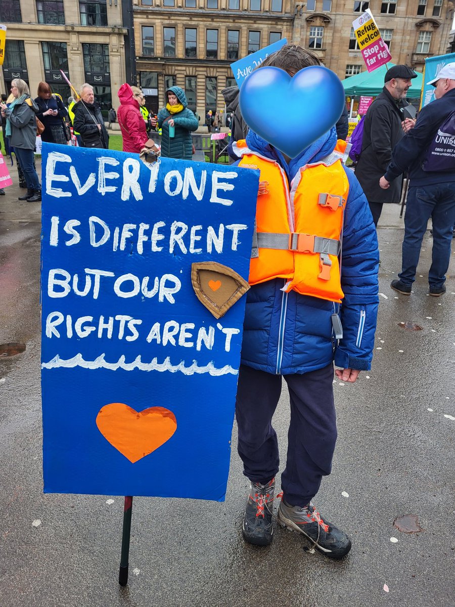 This kid gets it. Everyone is different but our rights aren't. #StopTheBill #RefugeesAreWelcome #BanTheBill @justrightscot