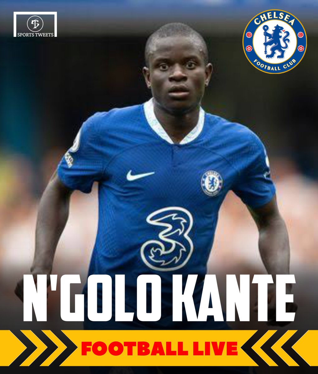 SportsTOfficial's tweet photo. 🚨 | BREAKING: Graham Potter confirms N’Golo Kante is set for his return, and might likely be part of the Chelsea squad to face Everton. 🔵 #CFC #Chelsea #football #EPL #trending #sportstweets https://t.co/CYzzgkqw0S
