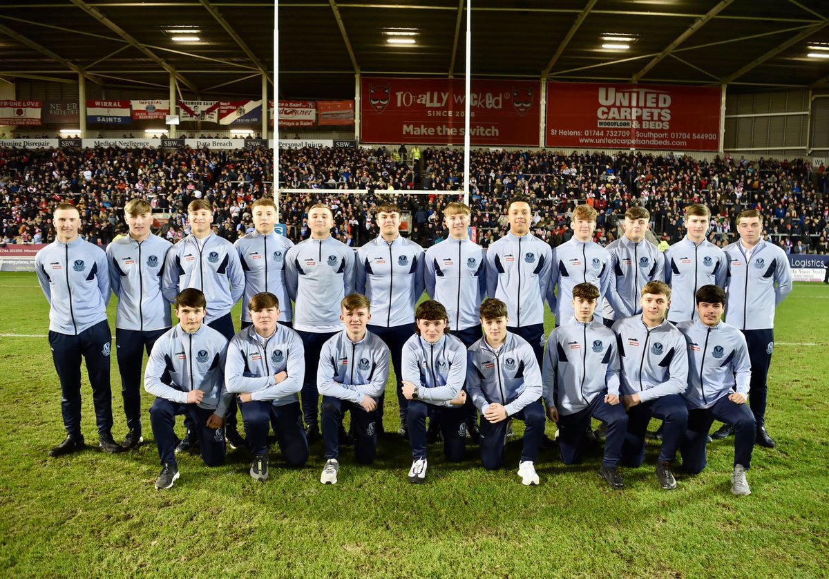 Saints1890's tweet photo. Scholarship Class of 2023 

It was great to introduce our Under 16’s Saints to our supporters at the @twstadium on Friday night 👏 

📸 @plattyphoto 

#COYS | #HistoryInTheMaking https://t.co/Shn6A9z4Ju