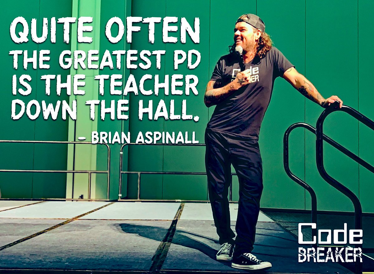 Quite often, the greatest PD is the teacher down the hall. 

#CodeBreaker