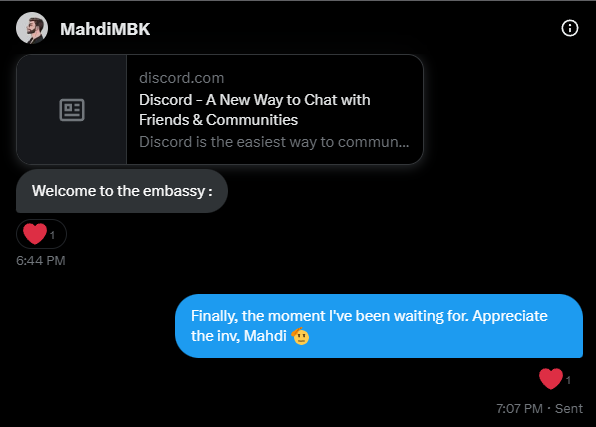 KostaMichi's tweet photo. 3/3 Soon their mints are approaching! Can you join the @web3embassy  anytime? No! @maxchadwickNFT  has to send you a message to join you there! Just like the picture!Maybe I'll be lucky too, maybe you will be lucky! they are building something really cool!
thank for reading🫡 https://t.co/Dbo7ocO4Q9
