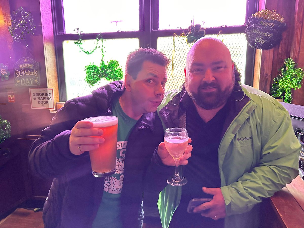 TMRsHangover's tweet photo. ☘️Happy St. Paddy’s Day weekend!☘️How’s everyone’s head this morning?! 

The boys had a blast playing @oreillyspubnl yesterday afternoon!

Ready for Round 2? Trev, Neil &amp; Steve Will play a livestream TONIGHT (Mar 18) from 9-10:30pm. Get your requests in now! (Comment below 👇) https://t.co/I37p005OF9