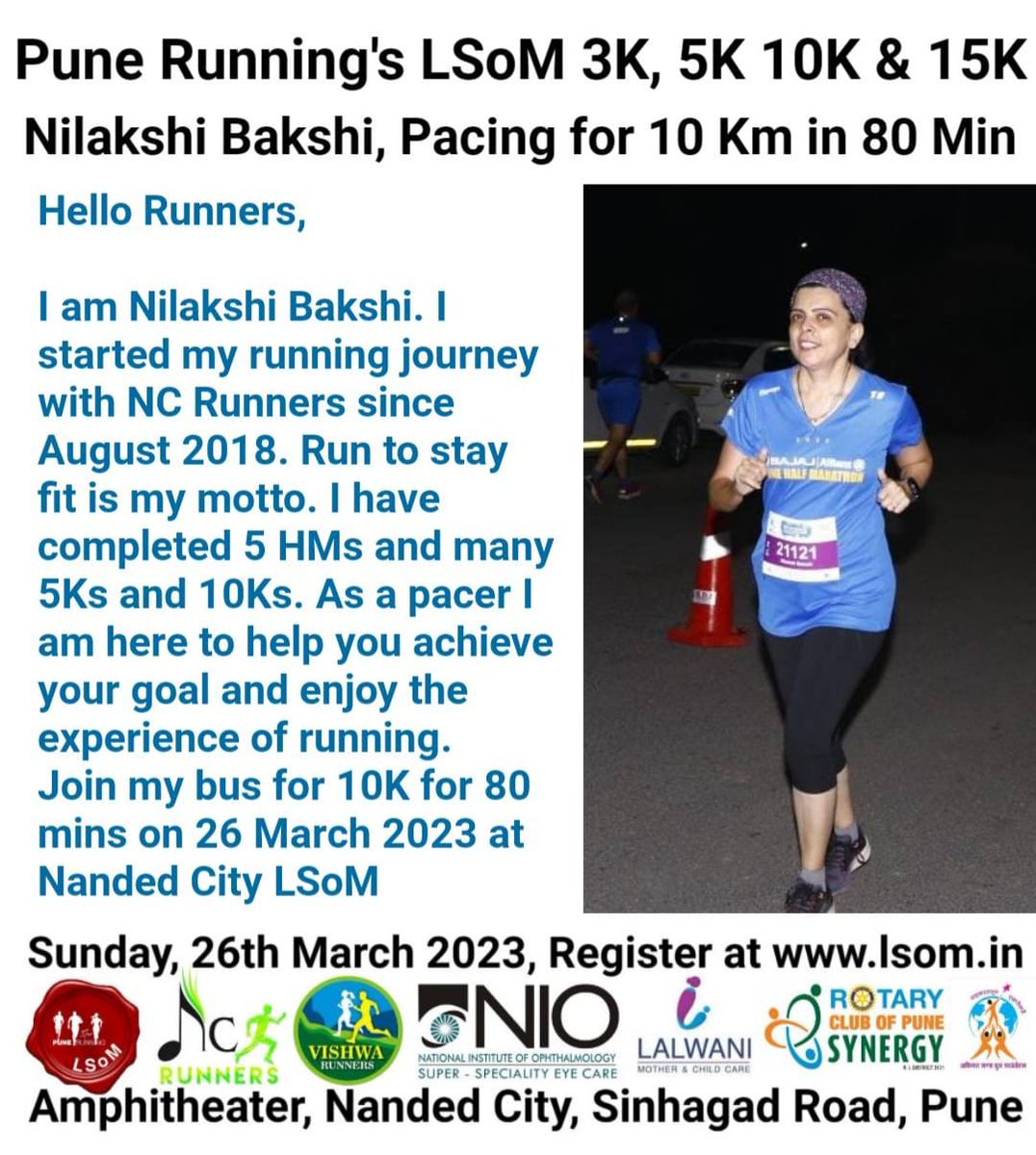 NCrunners_in's tweet photo. Meet the pacers of 10 Km route.
Register here https://t.co/0Kk8Axozee
#pune #running #lsom https://t.co/yTzUs32cOc