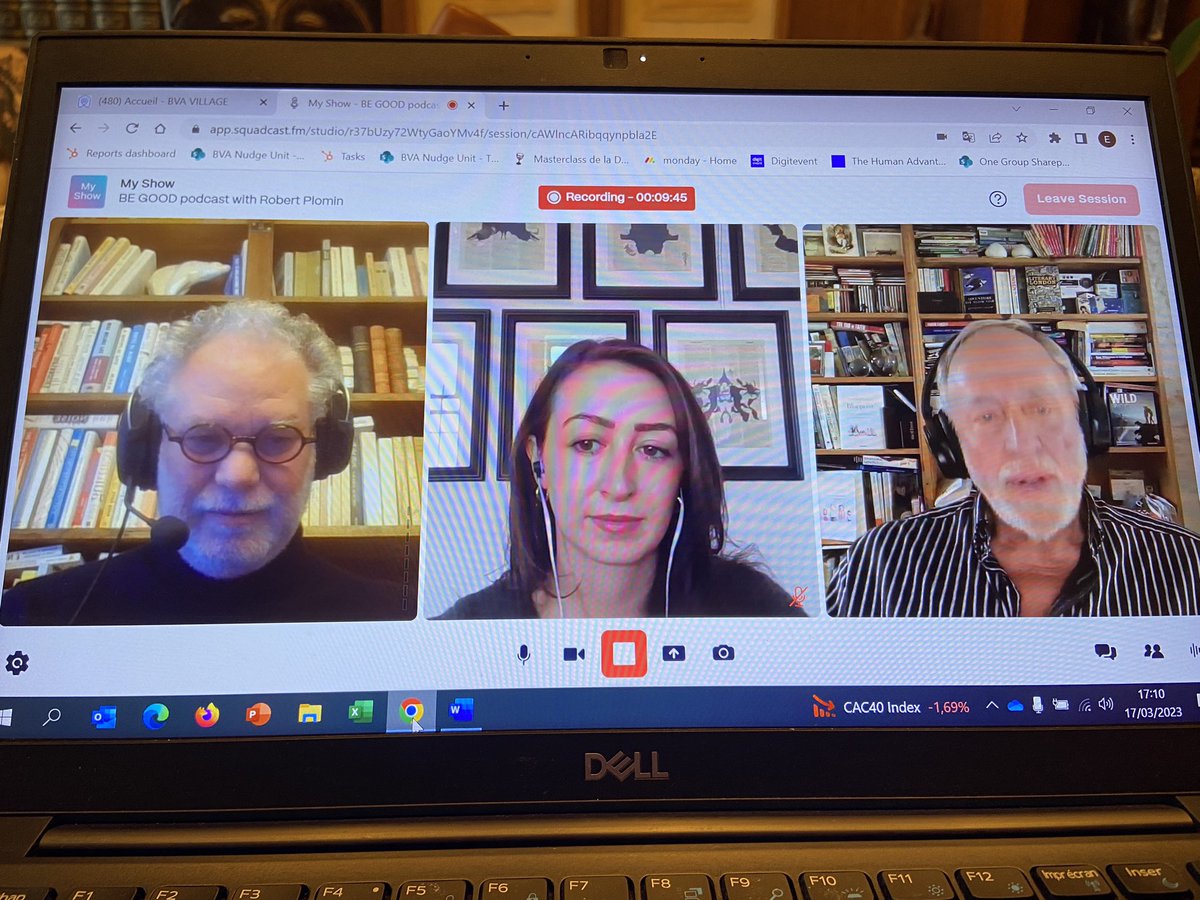 Thobava's tweet photo. Great conversation yesterday with Robert Plomin, professor at @KingsCollegeLon, and my talented colleague @suzannekirky, about his fantastic book « Blueprint - How DNA makes us who we are » for a new episode of our B.E.GOOD! podcast.
#Behavioralgenetics
@BVANudgeConsult https://t.co/PHGVjXNWGQ