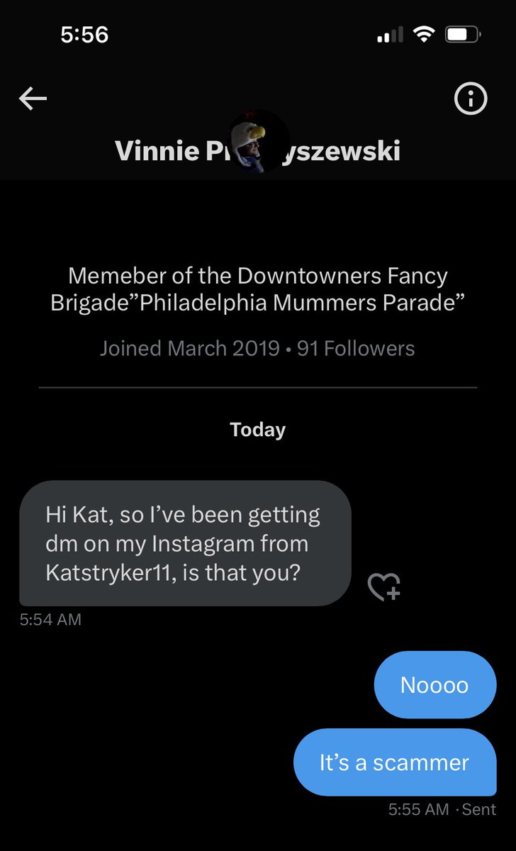 KatStryker111's tweet image. ⚠️Please block and report if you get this scammer message. ⚠️ People keep asking if this is me and it’s not! #BlockandReport #Scammer