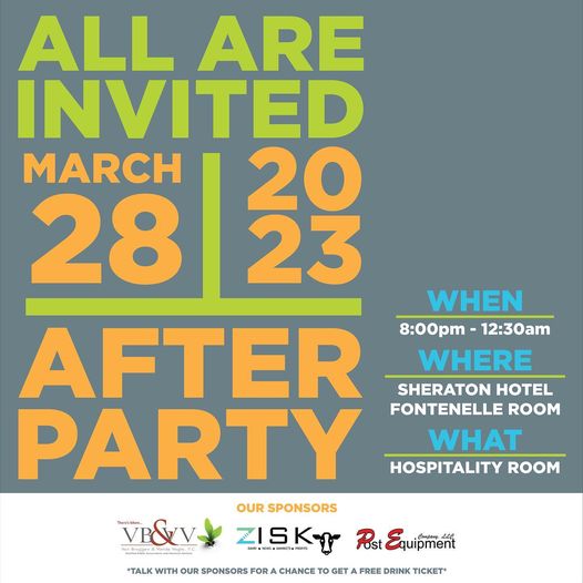 ZiskApp's tweet photo. Following the Central Plains Dairy Expo Welcome Reception, join us for an after party in Sheraton Hotel Fontenelle Room! https://t.co/e0HCVBxYuL