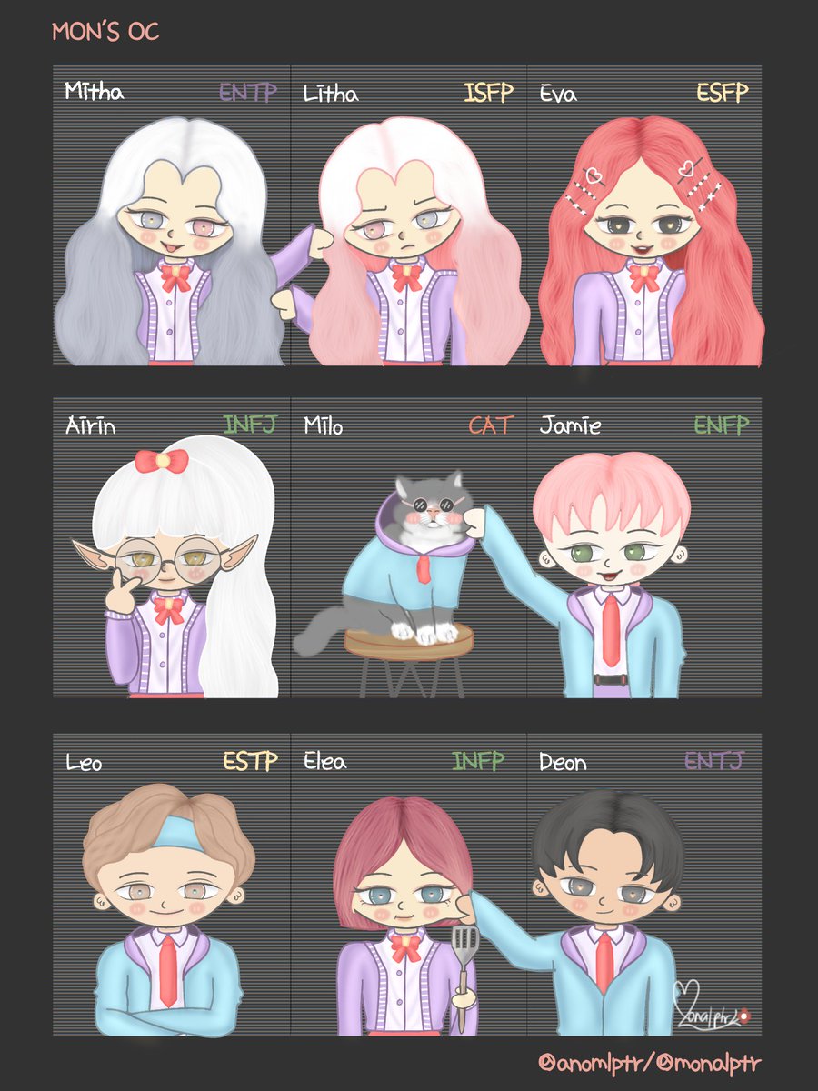 anomlptr's tweet photo. Akhirnya kukumpulkan semua ocku dlm 1 frame. Tahun ini bakal banyak gambar mereka, jd mari kenalan dulu 😉

#OC #gambarpunyamon #illustration https://t.co/ln8rkJ38Ce