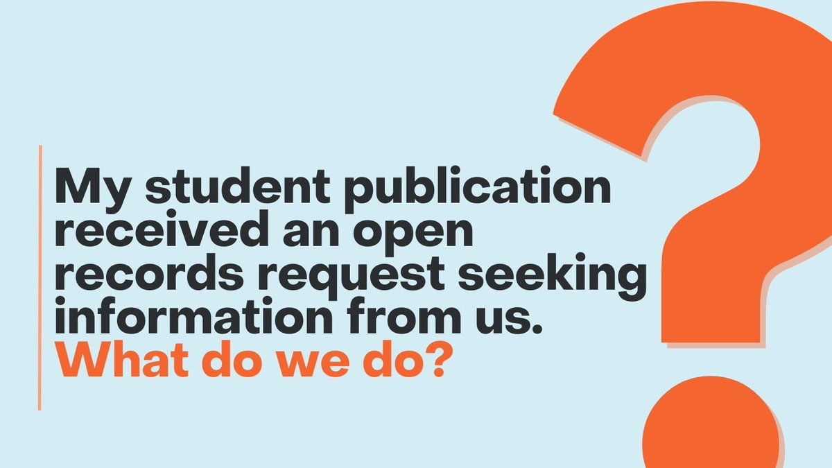 Student journalists, we know how much time you spend submitting public records requests for stories. But has someone ever hit you with the reverse Uno card and requested records from YOUR newsroom?🤔 Here's our latest guidance on how you can respond loom.ly/gKtLBJs