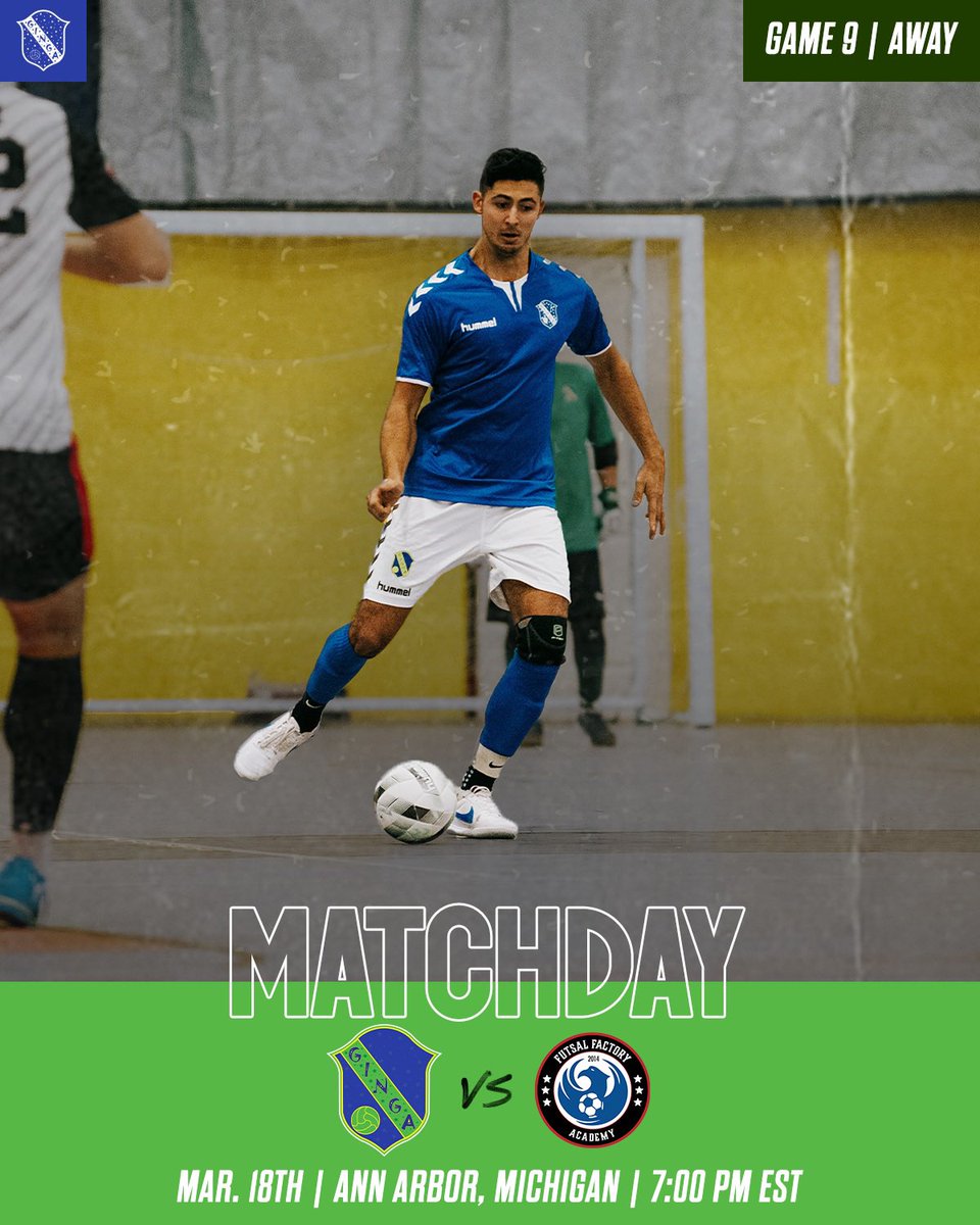 GingaFS's tweet image. MATCHDAY
🔵🟢🟡
🆚 Futsal Factory
🕖 7:00PM Est.
🏟️ Ann Arbor, Michigan
📺 youtube.com/live/3Fx87qIRF…
•