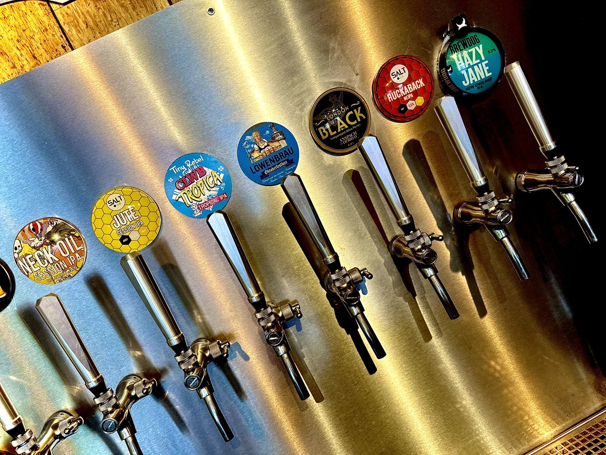 Todays cask, cider and craft beer line up and we’re open now 👍🏻🍻 Happy Saturday! <a href="/NailmakerBrewCo/">Nailmaker Brewing Co</a> <a href="/lilleyscider/">Lilley's Cider</a> <a href="/empirebrewinguk/">EmpireBrewingCo</a> <a href="/SaltBeerFactory/">SALT</a> <a href="/BrewDog/">BrewDog</a> <a href="/BarnsleyCAMRA/">🍺 Barnsley CAMRA</a> <a href="/BeavertownBeer/">Beavertown Brewery</a>