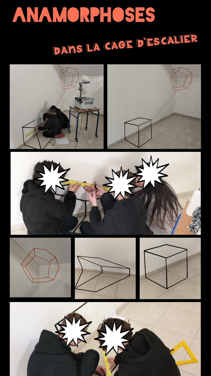 GuylaineVanz's tweet photo. Quand les élèves du #collegeles3vallees de #lavoultesurrhone s'approprient l'espace de leur collège tout neuf et le décorent d' #anamorphoses ! Bravo à eux 👏 et merci à leur professeur de maths 👍 !
#semainedesmaths #sentimentdappartenance
@07Dasen
@acgrenoble https://t.co/nisHNMFRrp