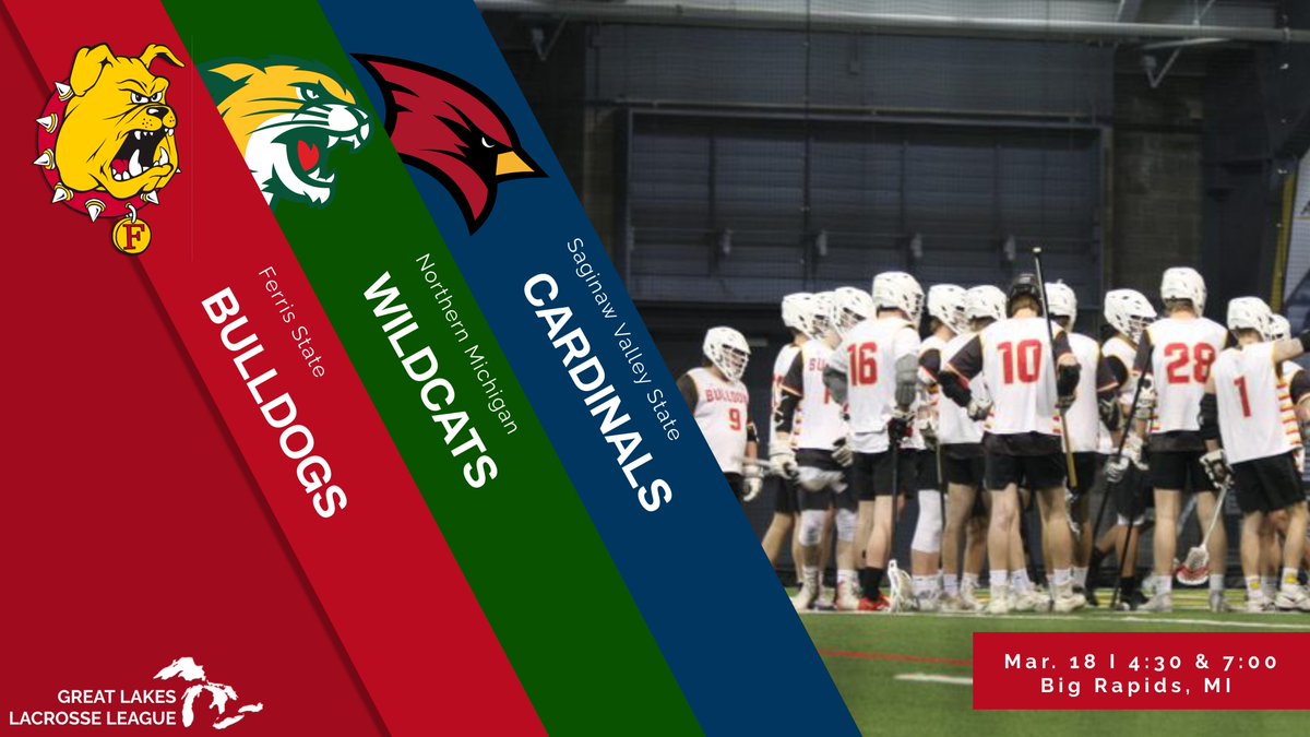 FSUMensLacrosse's tweet photo. GAMEDAY

The dogs season home opener is tonight at 4:00 pm, bundle up as the boys take on to GLLL opponents in NMU and SVSU!

p.s. rumor has it the team might have a fresh look 👀 https://t.co/J3Fn0n5GnQ