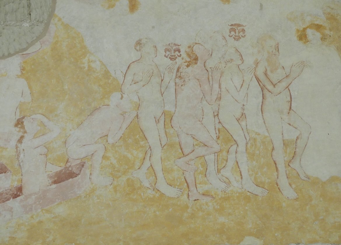 grpmurale's tweet photo. #1samedi1peinture Le chœur de l’église de #Rigny-Ussé est couvert de #peintures du #XVe siècle, comprenant 1épisode de la #Résurrection des morts avant que les #damnés ne soient conduits en #enfer.
#peinturesmurales #architecture #gothique #moyenâge #Indre-et-Loire #teampat https://t.co/xNc0Sikgnx