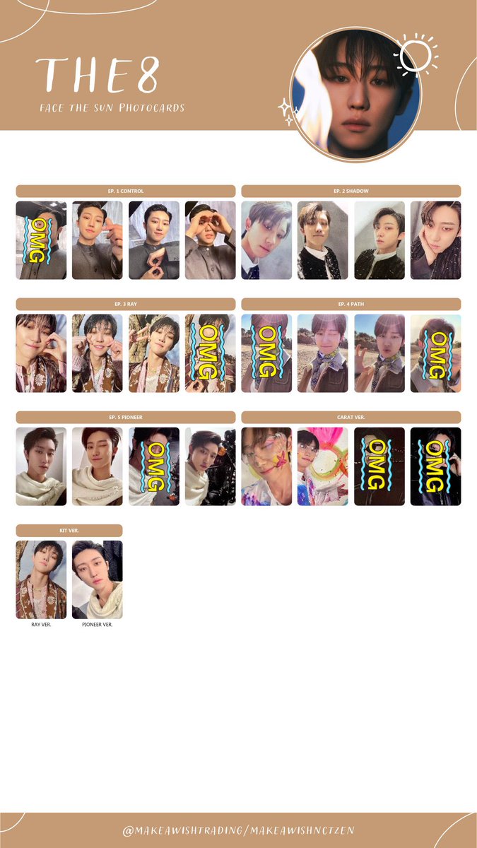 wtb lfs svt ph the 8 face the sun pcs - pref long dop - mint condi