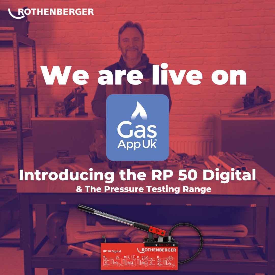 RothenbergerUk's tweet photo. We are live on @gasappuk with @RothenbergerAnt next week on the 21st! 🤩
Join us to hear about the new RP 50 Digital and ask any questions about the pressure testing range! 📈
Download the app! https://t.co/c4YNOKJ00e