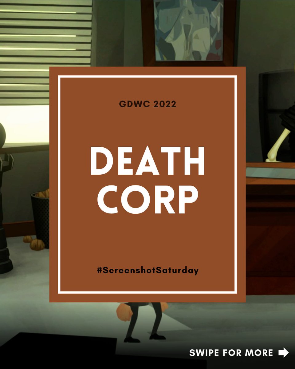 TheGDWC's tweet photo. Death Corp by Alberto Costa is our #ScreenshotSaturday  🎮
After a series of unsuccessful interviews, the Grim Reaper materializes in front of Art's eyes and, impressed by the young man's skills, offers him a job at his own company #DeathCorp  💀

#indiegames #pointandclick #GDWC https://t.co/yEod4bnjB6