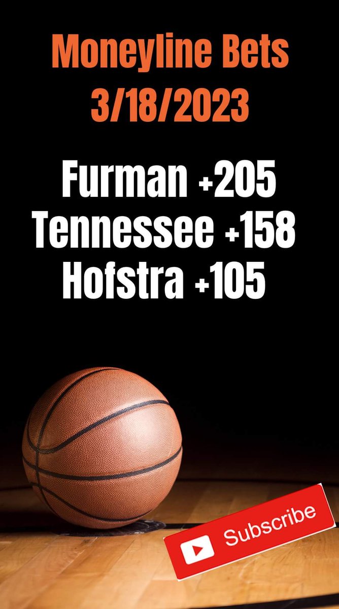 gamblebetprofit's tweet image. Here are today's underdog moneyline bets. Only one came through yesterday. Let's hope at least 2 do today! Best of luck.
#bettingbasketball #MarchMadness #marchmadness2023 #marchmadnessbracket #NITTournament #NCAATournament #bettingbball