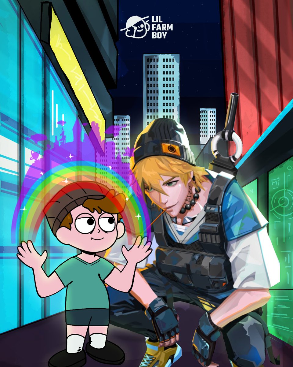 LilFarmBoyNFT's tweet photo. Showing our newfound fren the wonders of Innovart - where art meets tech! 🌆

Phantom Network (PXN) officially collabs with the Lil Farm Boy! ✨ https://t.co/hjHkI2gwq9