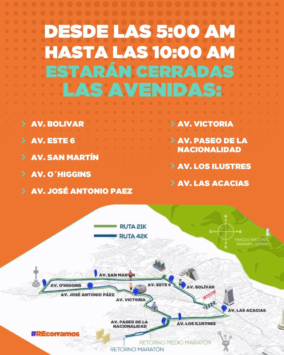 andresraulpaezp's tweet image. #Caracas no se paraliza sino que se moviliza este domingo  #16Marzo en maravilloso #MaratonCAF  org por @AgendaCAF con miles de  #runners ¡Conozcan @ReporteYa las rutas alternas @maraton_CAF y apoyen a nuestros corredores ! @AlcaldiaBaruta @PoliBaruta @PNBVzla  @BarutaEnMov