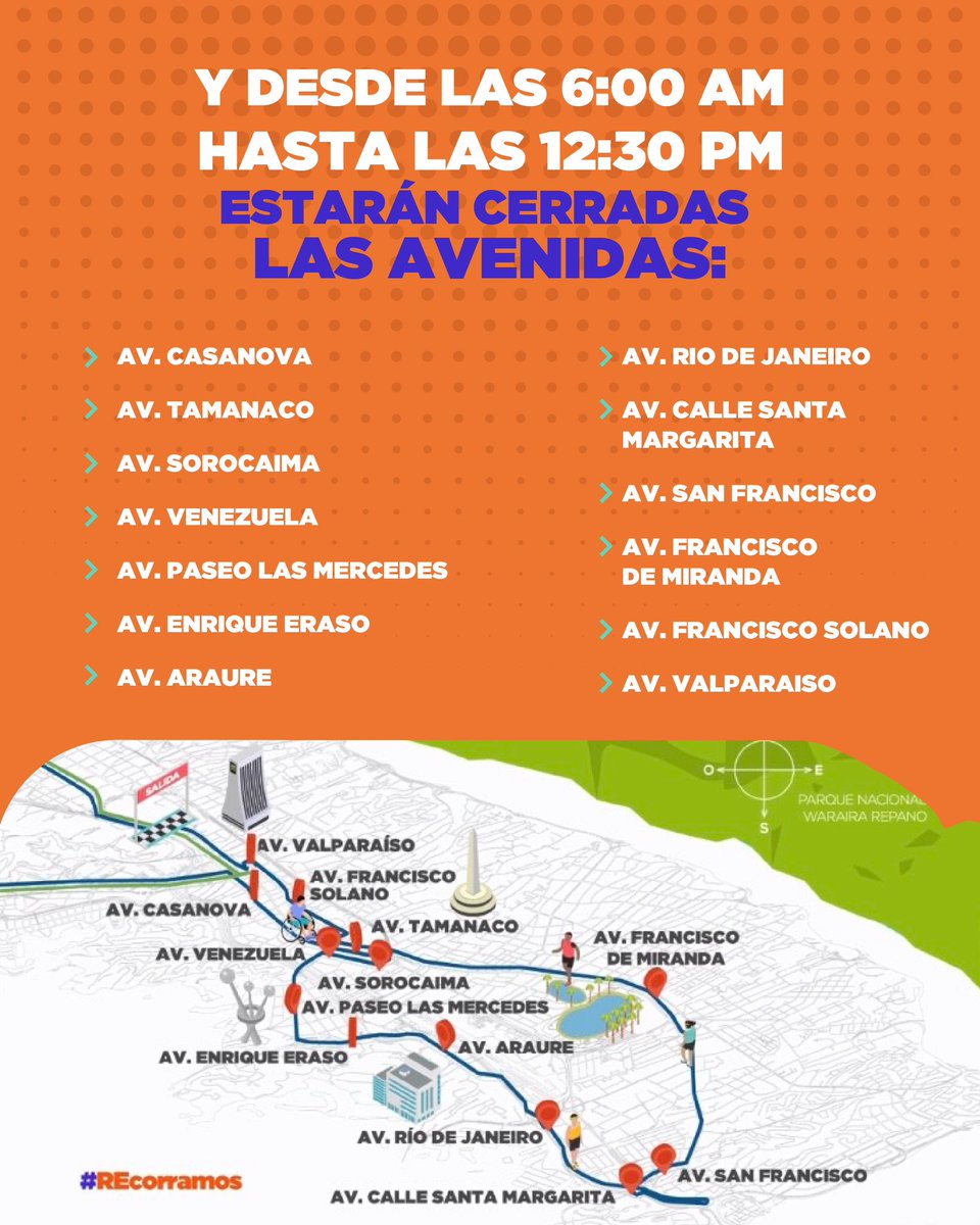andresraulpaezp's tweet image. #Caracas no se paraliza sino que se moviliza este domingo  #16Marzo en maravilloso #MaratonCAF  org por @AgendaCAF con miles de  #runners ¡Conozcan @ReporteYa las rutas alternas @maraton_CAF y apoyen a nuestros corredores ! @AlcaldiaBaruta @PoliBaruta @PNBVzla  @BarutaEnMov
