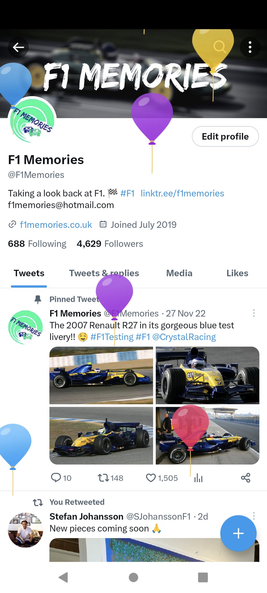 Happy Balloon day to me!! And also a big happy birthday to Timo Glock!! 