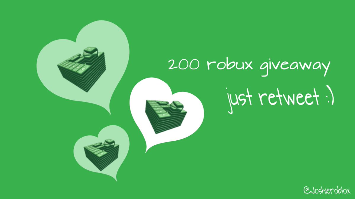 200 robux to someone who retweets :)

follow so I can dm + tag a friend :D (can't tag one? put notifs on!)

ends tommorow

#ROBLOX #robuxgiveaways
