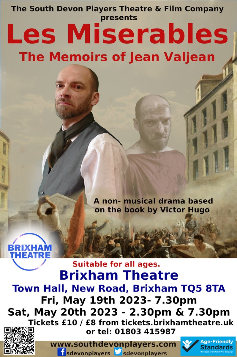 sdevonplayers's tweet photo. Our tour of #LesMiserables:The Memoirs of #JeanValjean is coming to two #Torbay #theatres -  @BrixhamTheatre &amp; Royal Lyceum #Torquay - tickets on sale now, see https://t.co/EWss3fteqp -   #Brixham #brixhamtheatre #lesmis  #devonactors #devontheatre #britishtheatre #theatretickets https://t.co/uXseMGFCrq