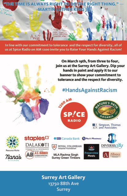 HandsRacism's tweet photo. Countdown for our Sunday event begins. Please come and join us. https://t.co/i9Yp12S5TR