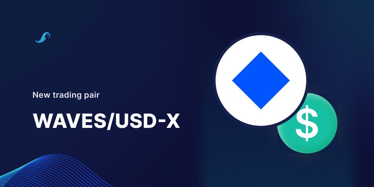 Take advantage of the new trading pair $WAVES/USD-X on the Tsunami Exchange @ExchangeTsunami to increase your profits through trading. 

For further information on this promising opportunity, please visit https://t.co/C9YnpgewjV. 

Join the #WavesArmy.

#Waves https://t.co/OfC9cteVMY