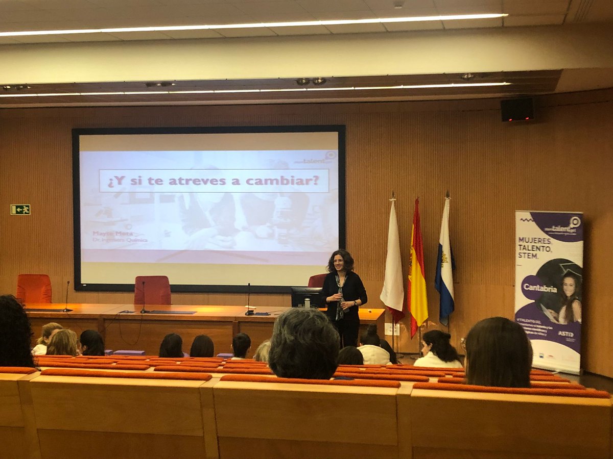 He tenido el grandísimo honor de dar una charla para chicas en la ESO y bachillerato dentro del programa @StemTalentGirl organizado por <a href="/mujerytalento/">Asociación Mujer y Talento</a> en #Cantabria en el aula Magna de la <a href="/CaminoSantander/">ETSCaminos Santander</a> de la <a href="/unican/">Universidad de Cantabria</a>.
