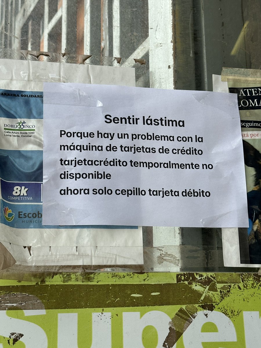 “Sentir Lástima” poema anónimo en un supermercado chino del GBA.