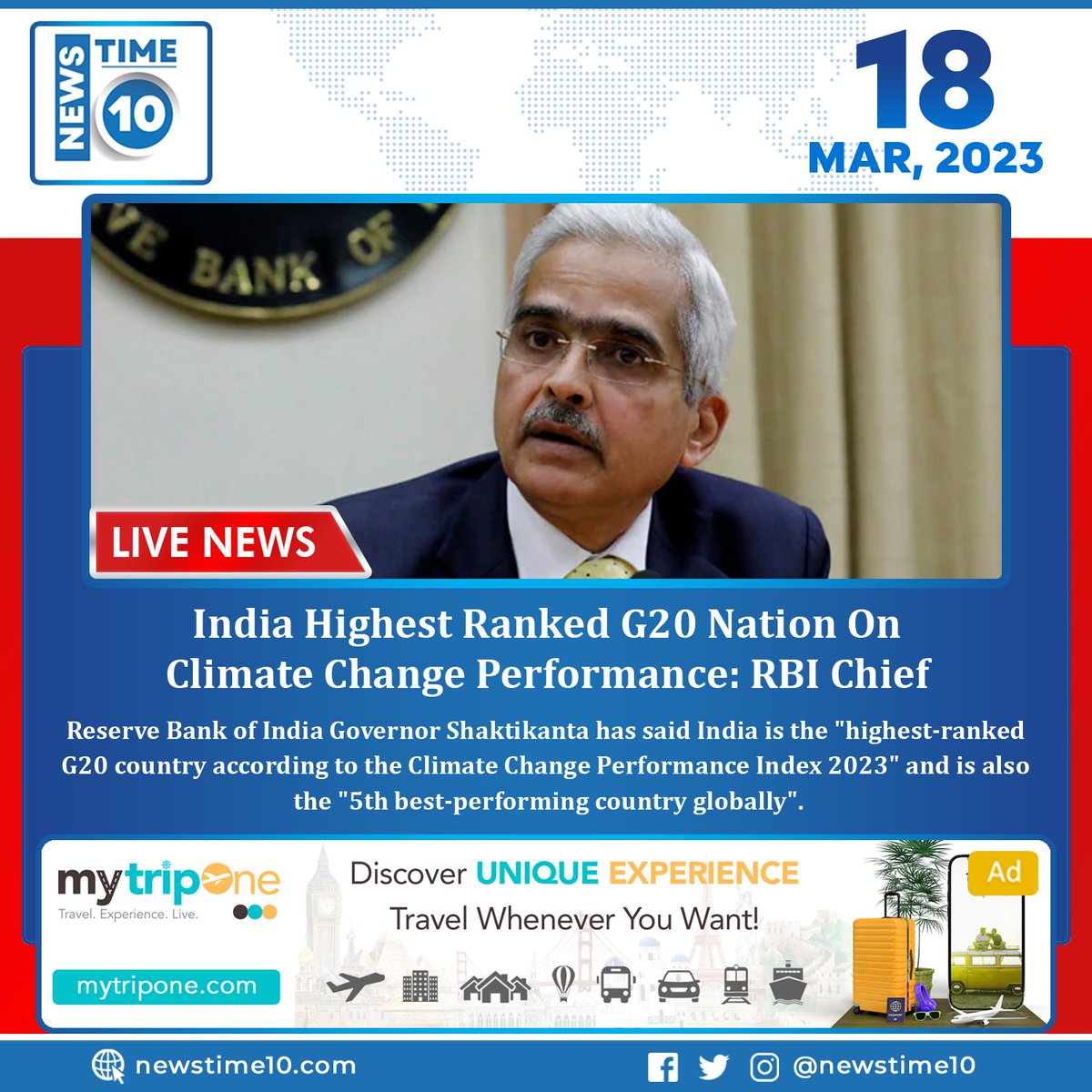 India Highest Ranked G20 Nation On Climate Change Performance: RBI Chief

Read more: newstime10.com/.../india-high…

#newstime10 #news #NT10 #LiveNews #india #highestrank #g20nation #climatechange #performance #ReserveBankofIndia #Government #Shaktikanta #bestperformingcountry #globally