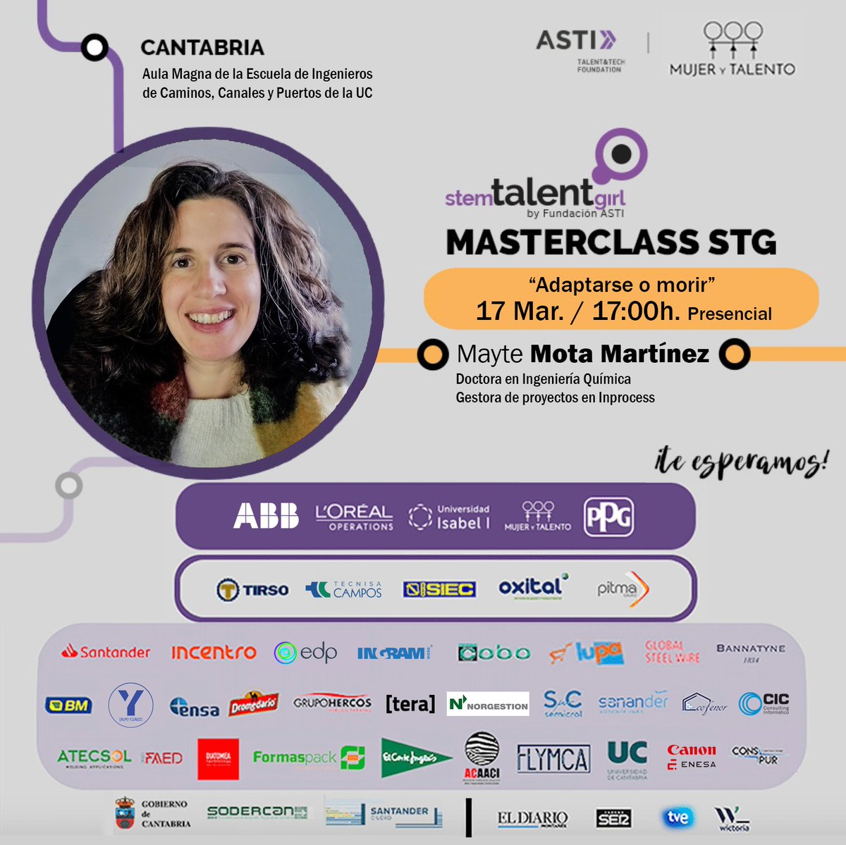 Mancheguca's tweet photo. He tenido el grandísimo honor de dar una charla para chicas en la ESO y bachillerato dentro del programa @StemTalentGirl organizado por @mujerytalento en #Cantabria en el aula Magna de la @CaminoSantander de la @unican. https://t.co/VcFChaoYyC