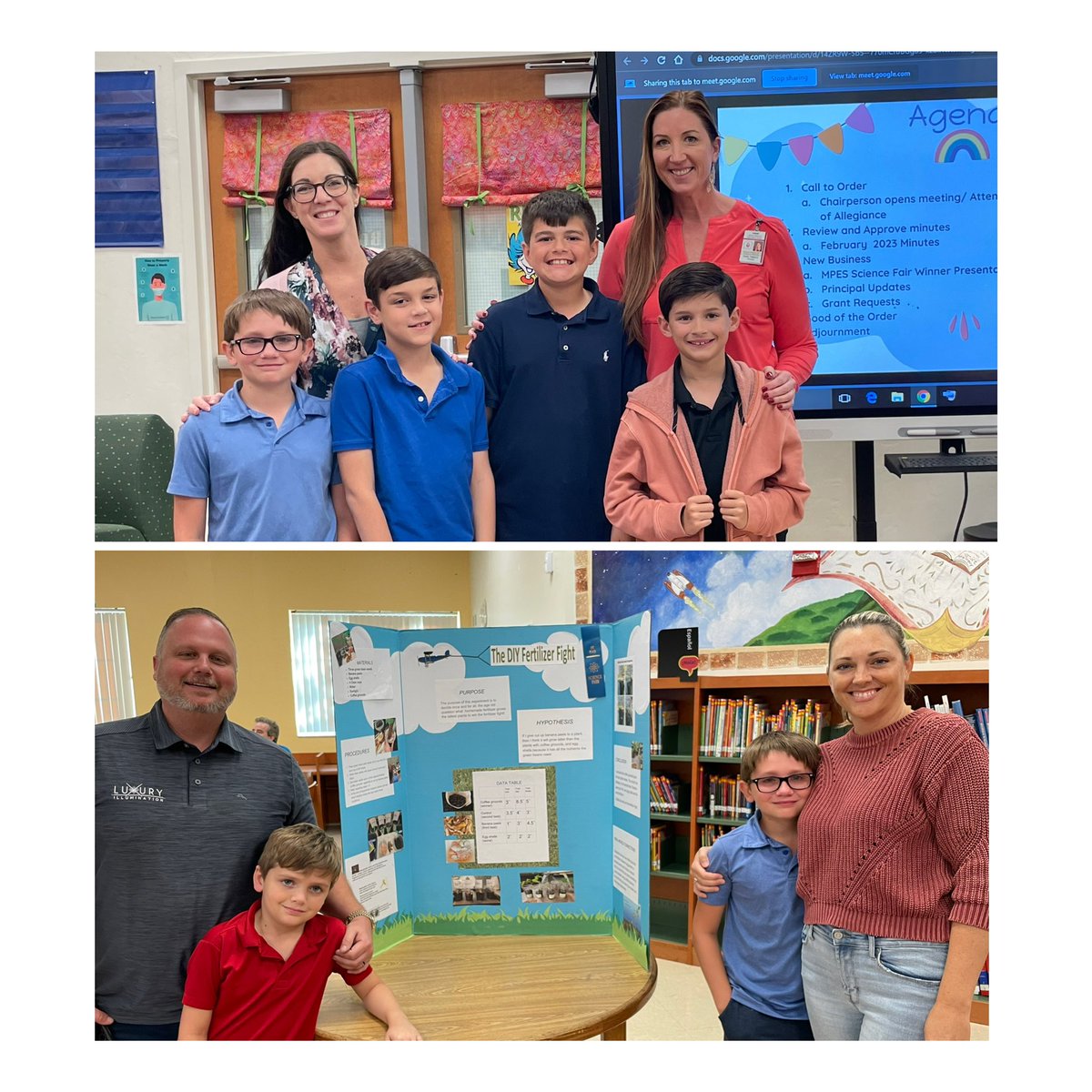 MeadowParkEl's tweet photo. Science Fair winners were invited to present their projects at the SAC Meeting. What a wonderful experience for these young science enthusiasts. Each one received a congratulatory letter from the Principal Mrs. Patrick too! @pbcsd @PBCSTEM @alexandriayala @MeadowParkAP @SHaag77 https://t.co/aI2idHiAiT