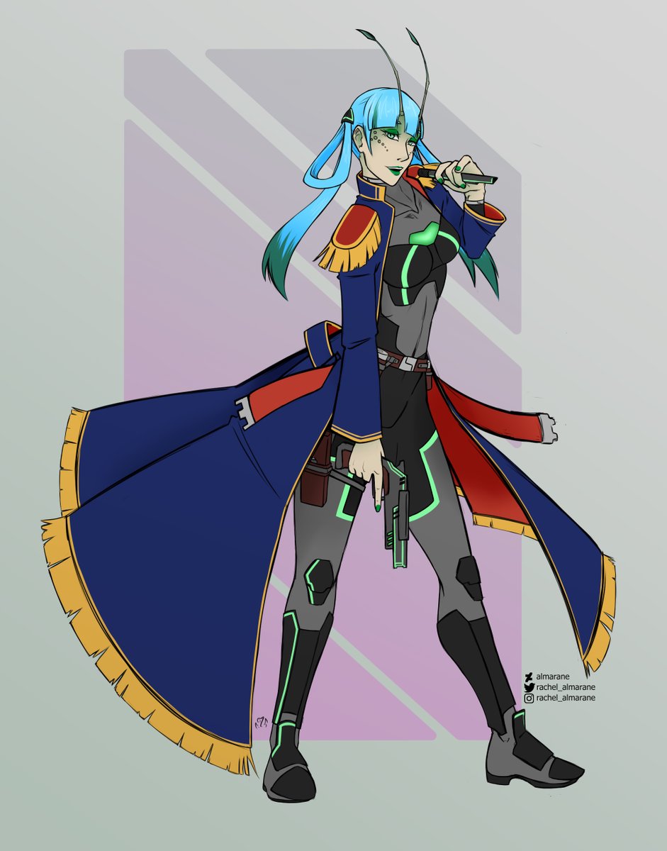 rachel_almarane's tweet photo. A #commission for a design of a Lashunta space diva, who's also a spaceship captain, for the RPG #Starfinder !
#artistsontwitter #artwork #art #digital #digitalart #drawing #characterdesign #characterart #character #oc #originalcharacter #lashunta #bard #spacediva #female https://t.co/idHo3EevPf