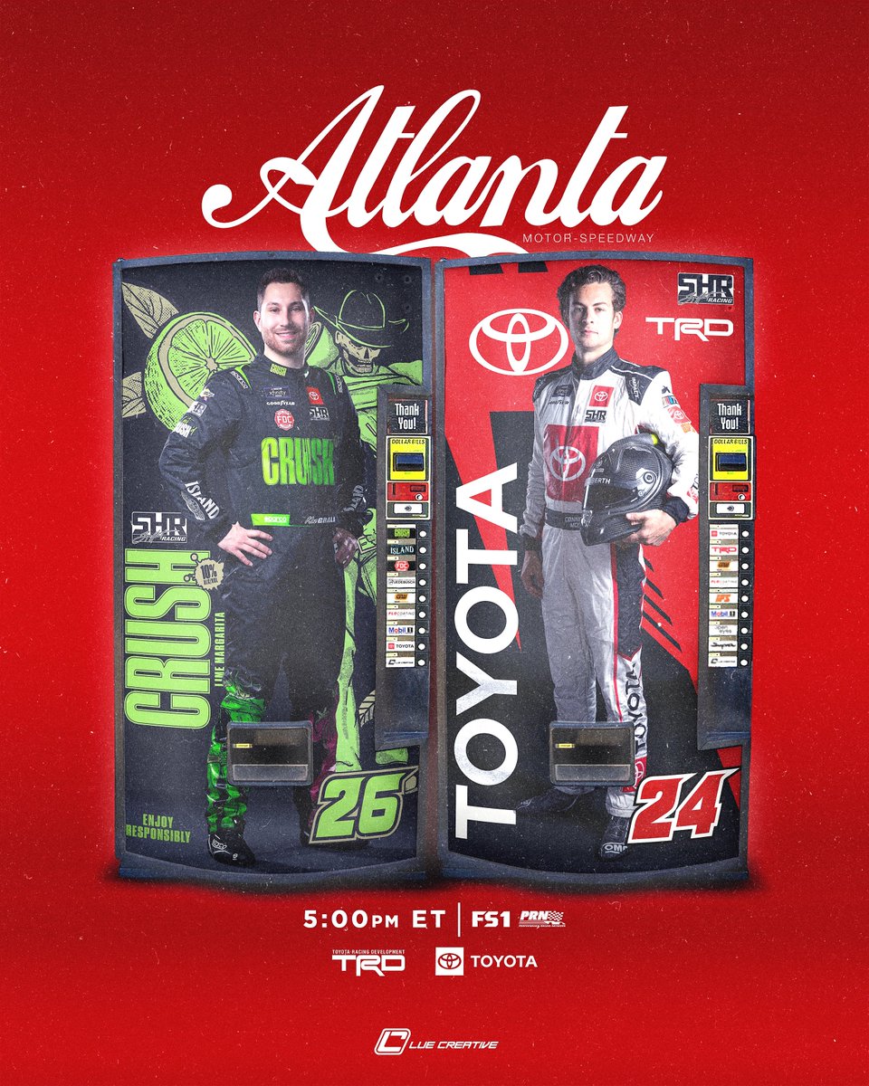 SamHuntRacing's tweet photo. Race day in ATL 🏙️
#TeamToyota | #GetCRUSHd | #SHR24 https://t.co/UhW6KIwRF8