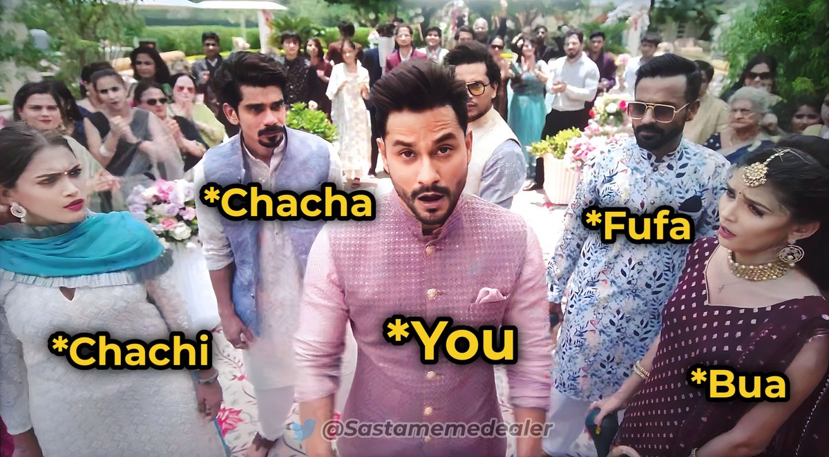 sastamemedealer's tweet photo. Pov : "When you are attending a marriage and they says ab tumhara hi number hai.." https://t.co/fsI0ZoYLMM